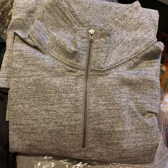 J. CREW best seller Half-zip rugby shirt marled gray size L - Picture 11 of 11